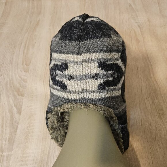 American Eagle Outfitters Trapper Hat Faux Fur Wool Blend Nordic One Size Adult - Picture 3 of 9